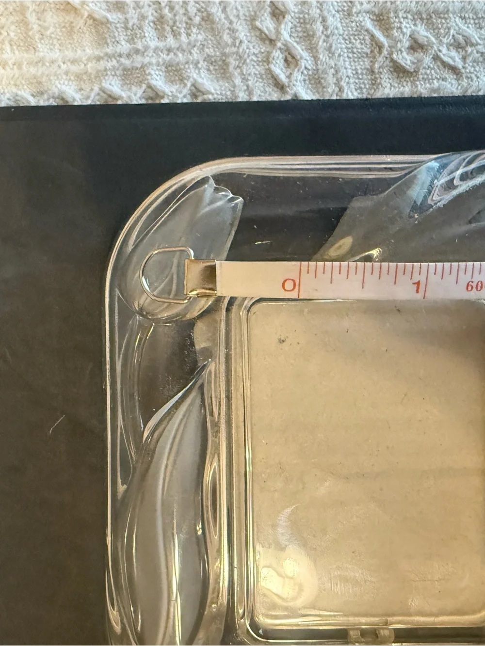 Swirl/ Tulips Vintage Crystal glass picture frame